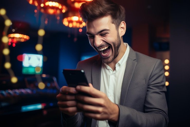 Filipino player browsing gg77 on a mobile phone